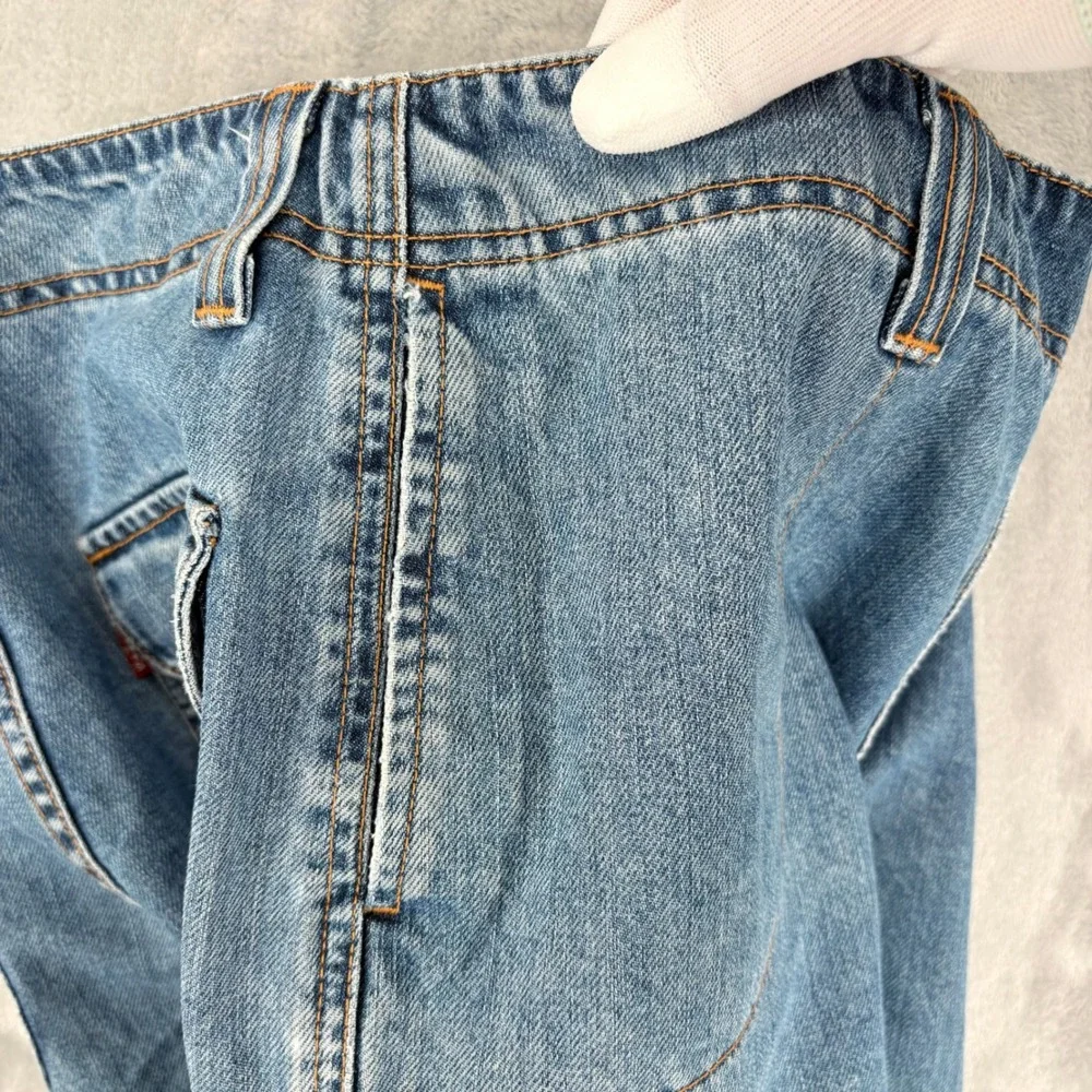 Vintage Y2K Levi's Utility High Waisted Jean Shorts‎ Womens 6x5 Blue Flap Pocket